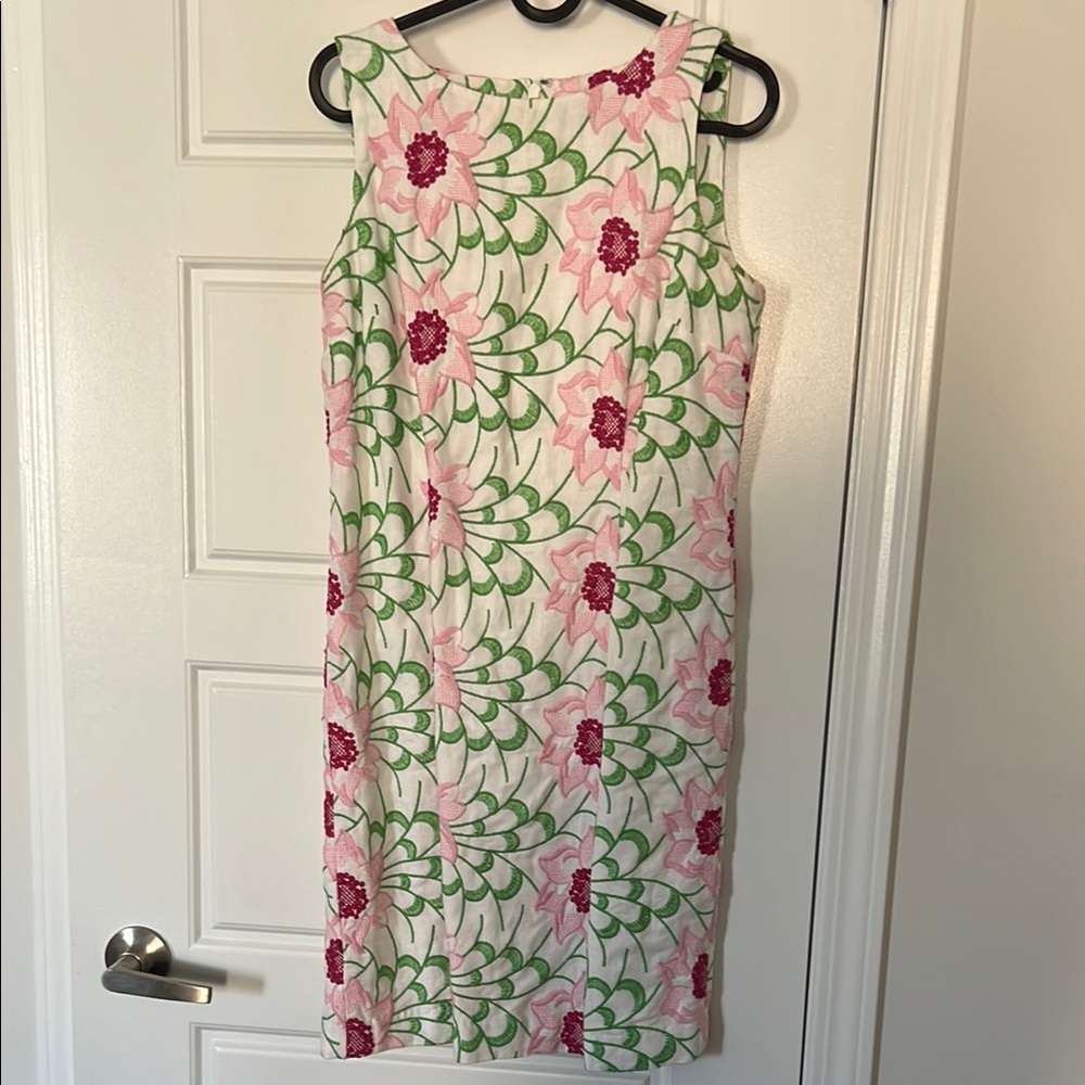 Floral Sleeveless Dress - Pink and Green
